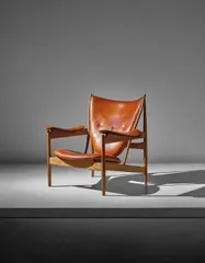 Finn Juhl, "Chieftain" armchair, model no. FJ 49 A, designed 1949, executed circa 1960, Teak, leather