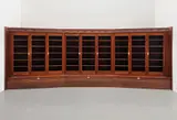 Adolf Loos, Monumental library bookcase, circa 1905, Stained pine, mahogany, glass, brass
