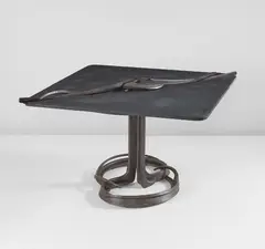 Albert Paley, Table, 1982, Slate, patinated steel
