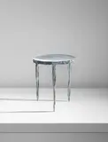 "Radiant Disc" table, from the Reef series by Michele Oka Doner, circa 2005, Cast and patinated bronze, cast crystal, sold Jun 2017