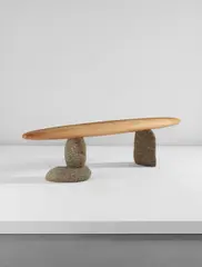 "L'image persistante 01-108" by Choi Byung Hoon, 2001, Maple, stone, offered Jun 2017