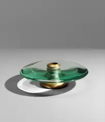 Large vase by Fontana Arte, 1950s, Colored glass, brass, sold Jun 2017