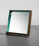 Fontana Arte, Table mirror, circa 1960, Patinated brass, mirrored glass