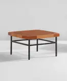 Roberto Gabetti and Aimaro Isola, Low table, 1956, African teak, ash, leather, painted steel