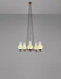 Ceiling light, model no. 1114/5 by Stilnovo, 1960s, Brass, glass, painted aluminum, acrylic, sold Jun 2017
