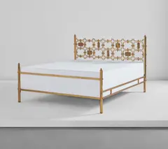 Bed by Osvaldo Borsani and Arnaldo Pomodoro, circa 1964, Brass, enameled brass, brass-plated steel, painted steel, sold Jun 2017