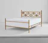 Bed by Osvaldo Borsani and Arnaldo Pomodoro, circa 1964, Brass, enameled brass, brass-plated steel, painted steel, sold Jun 2017