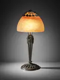 Edgar Brandt, "Ginkgo" table lamp