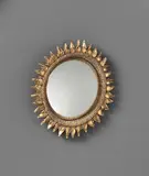 Small "Chardon" mirror by Line Vautrin, circa 1955, Talosel resin, colored mirrored glass, convex mirrored glass, sold Dec 2017