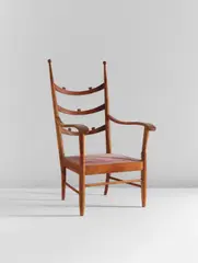 Hugo Gorge, Armchair, circa 1923, Walnut, fabric