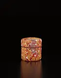 Kazaribako (ornamented box) by Kyohei Fujita, circa 1995, Blown glass with gold and silver leaf, silver-plated metal, sold Dec 2017