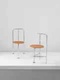 Shiro Kuramata, "Three-legged Chair A" and "Three-legged Chair B"