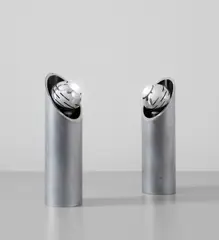 Pair of table lamps by Arredoluce, circa 1960, Chromium-plated steel, sold Dec 2017