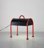 "Valigia" table lamp by Ettore Sottsass, designed 1977, Enameled steel, rubber, sold Dec 2017