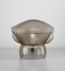 "Patroclo" lamp by Gae Aulenti, circa 1975, Blown glass, metal mesh, sold Dec 2017