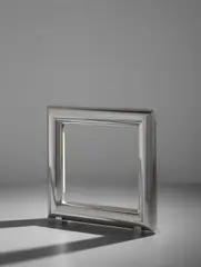 Nanda Vigo, "Utopia" table lamp, circa 1970, Polished stainless steel