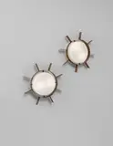Gio Ponti, Pair of “Il Sole” wall lights, circa 1962, Brass, painted brass, acrylic