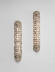 Flavio Poli, Pair of wall lights, 1950s, Glass flowers, plastic