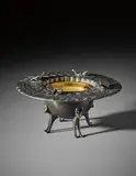 Armand-Albert Rateau, Ashtray, model no. 1901, circa 1930, Patinated bronze, brass