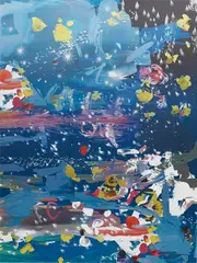 Petra Cortright, Bastel Karten Utility, 2014, digital painting on aluminum