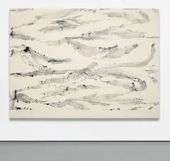A River Runs Through It by Lucien Smith, 2013, enamel on canvas, sold Feb 2016