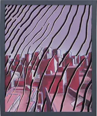 Urs Fischer, Thinking About My Grandmother, 2004, acrylic paint, graphite, acrylic paint markers on media board, in artist's polyurethane resin frame