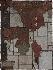 Marianne Vitale, Shingle Painting (C1), 2014, tar shingles and liquid nails on canvas