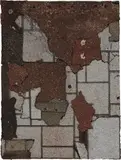 Marianne Vitale, Shingle Painting (C1), 2014, tar shingles and liquid nails on canvas