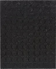 To be titled by Hugo McCloud, 2015, patina, aluminum coating, and oil on tar paper, mounted on wood, sold Feb 2016