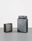 Kaz Oshiro, Two works: (i) Fender Reverb #2, 2003; (ii) Fender Showman Amp with Cabinet #2 (Duct Tape & Cigarette Burn)