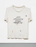 Amanda Ross-Ho, Administering Sabotage Through Craft, 2010, cotton jersey, embroidery thread, aluminum thumbtacks, acrylic paint, latex paint, cabernet sauvignon and other mixed media