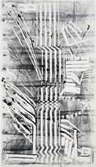 Untitled by Kika Karadi, 2014, oil based ink on linen, offered Feb 2016