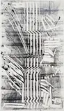 Kika Karadi, Untitled, 2014, oil based ink on linen