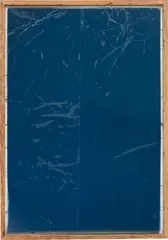 Graham Collins, Park Slope Food Coop VI, 2013, spray and enamel on canvas, reclaimed wood, glass and window tint