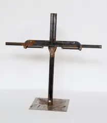 Nate Lowman, Courtesy Professionalism Respect (Black), 2010, painted and welded steel
