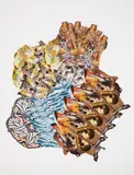 George Herms, MOTHER BOARD, 2013, collage on panel