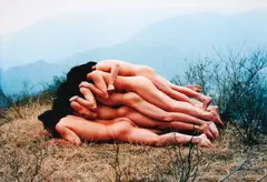 Cang Xin, To Add One Meter to an Anonymous Mountain, 1995, chromogenic print