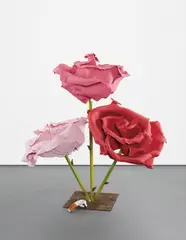 Will Ryman, Rose #7, 2009, steel, epoxy resin, plaster, paint, and aluminum mesh, in 3 parts