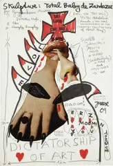 Babymetabolism De River Deep Mountain High by Jonathan Meese, 2009, ink, collage and graphite on paper, sold Feb 2016