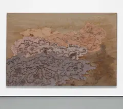 Matter by Michael Raedecker, 2001, acrylic and thread on canvas, sold Feb 2016