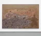 Michael Raedecker, Matter, 2001, acrylic and thread on canvas