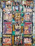 Alfred Boman, Body Paint #4, 2014, glue emulsion, acrylic, enamel varnish and spraypaint on linen