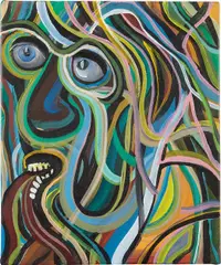 Pale Blue Eyes by Djordje Ozbolt, 2006, acrylic on canvas, sold Feb 2016
