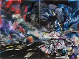 Kristin Baker, Sturm and Drang, 2008, acrylic on PVC, in 2 parts