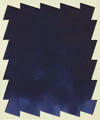 Sarah Crowner, Untitled (Sawtooth) 2, 2014, acrylic on canvas, in artist's painted wood frame