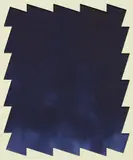 Sarah Crowner, Untitled (Sawtooth) 2, 2014, acrylic on canvas, in artist's painted wood frame