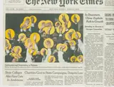 Fred Tomaselli, Mar. 17, 2009, gouache and photocollage on printed watercolor paper