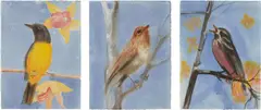 Three works: (i) Summer; (ii) Fall; (iii) Winter Please by Ann Craven, 2001, watercolor and pencil on paper, offered Feb 2016