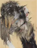 Untitled by Ahmed Alsoudani, 2007, graphite, pastel, watercolor, colored pencil and oilstick on paper, offered Feb 2016