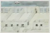 Douglas Pérez Castro, Microbrigada, 2007, watercolor and pencil on paper